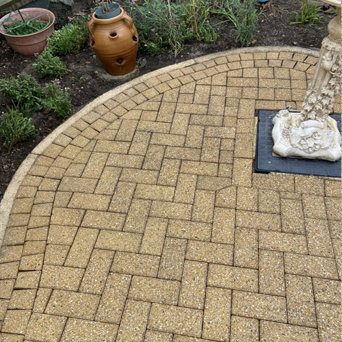 carousel3 Pressure washed patio with garden border